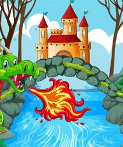 Dragon Castle Fairy Paint By Numbers