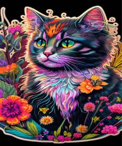 Floral Cat Paint By Numbers