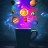 Galaxy Space Planets Cup Paint By Numbers