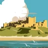 Bamburgh Castle Poster Paint By Numbers