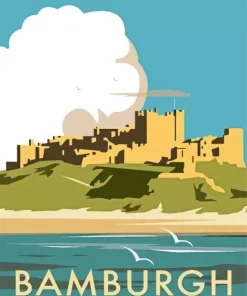 Bamburgh Castle Poster Paint By Numbers