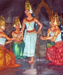 Cambodia Dancers Art Paint By Numbers