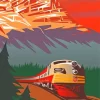 Canadian Pacific Train Poster Paint By Numbers