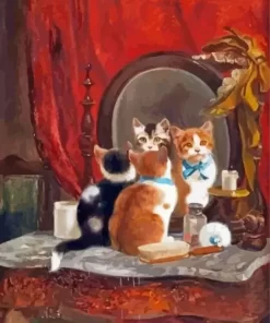 Cats In The Mirror Paint By Numbers