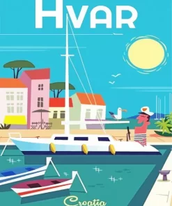 Croatia Hvar Poster Paint By Numbers