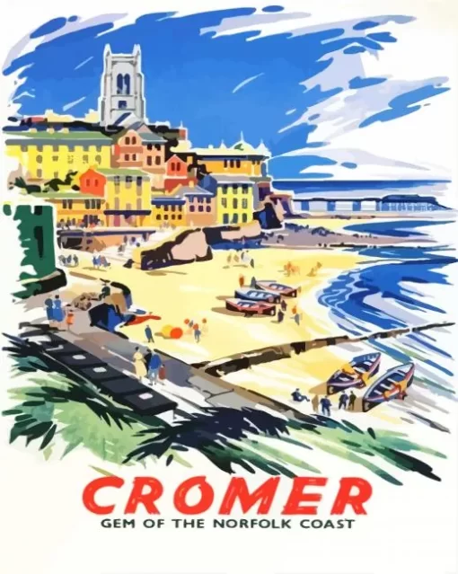 Cromer Norfolk Poster Art Paint By Numbers