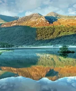 Crummock Lake Water Reflection Paint By Numbers