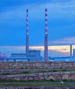 Dublin Poolbeg Chimneys Paint By Numbers