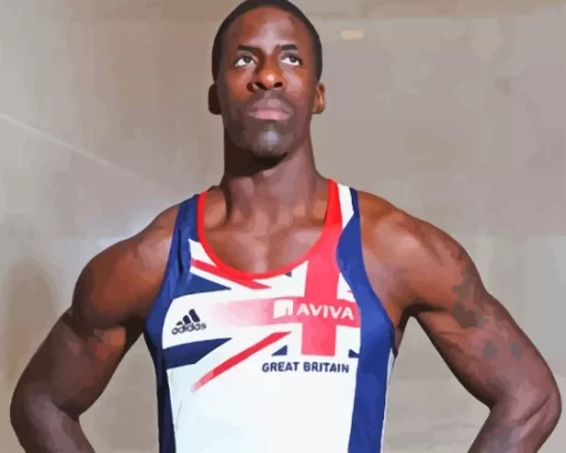 Dwain Chambers British Champion Paint By Numbers