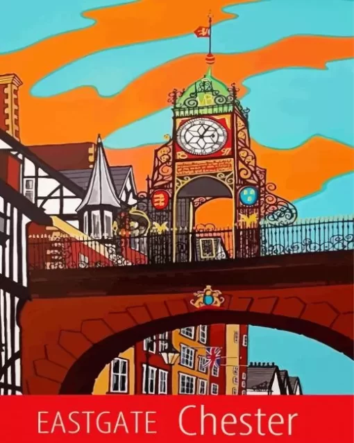 Eastgate Clock Chester Poster Paint By Numbers