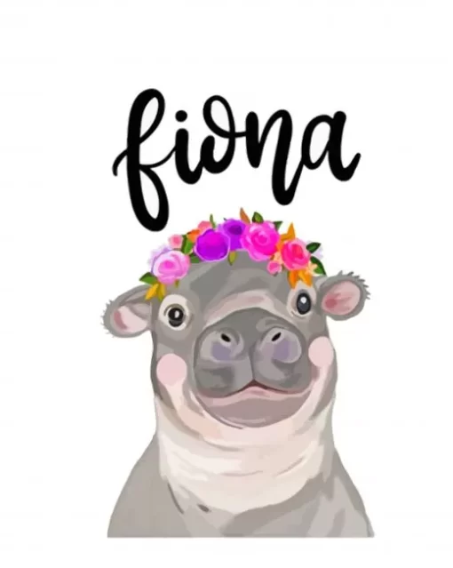 Fiona The Hippo Paint By Numbers