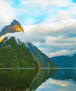 Fiordland Island Reflection Paint By Numbers