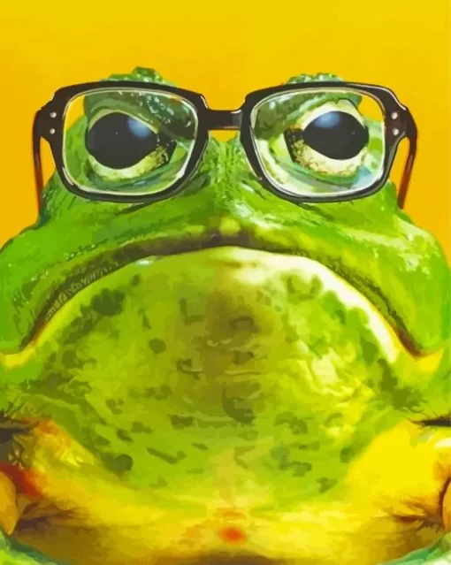 Frog In Glasses Paint By Numbers