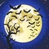 Full Moonlight Night Bats Paint By Numbers