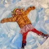 Girl Making Snow Angel Art Paint By Numbers