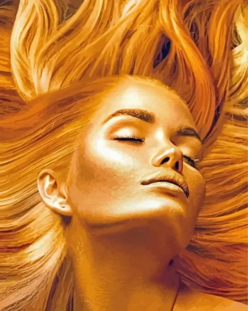 Girl With Golden Hair Paint By Numbers