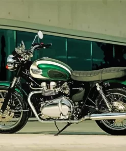 Green Triumph Bonneville Paint By Numbers