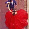 Groom And Bride In Red Dress Dancing Paint By Numbers