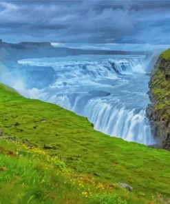 Gullfoss Waterfall In Iceland Paint By Numbers