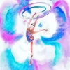 Gymnastic Girl Art Paint By Numbers