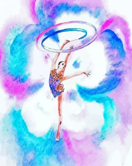 Gymnastic Girl Art Paint By Numbers