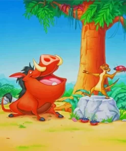 Hakuna Matata Timon And Pumbaa Paint By Numbers