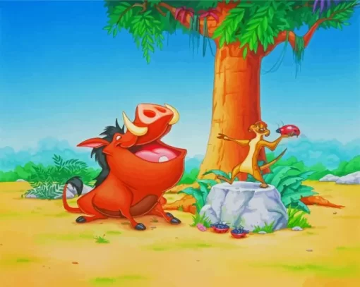 Hakuna Matata Timon And Pumbaa Paint By Numbers