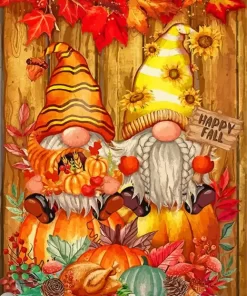 Happy Fall Gnomes Paint By Numbers