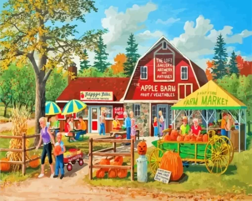 Harvest Farm Market Paint By Numbers