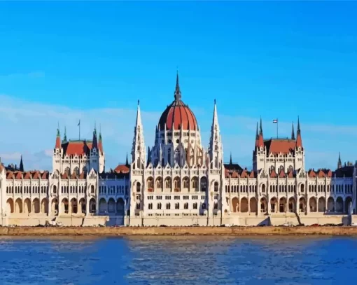 Hungarian Parliament Budapest Paint By Numbers