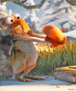 Ice Age Scrat Animated Movie Paint By Numbers