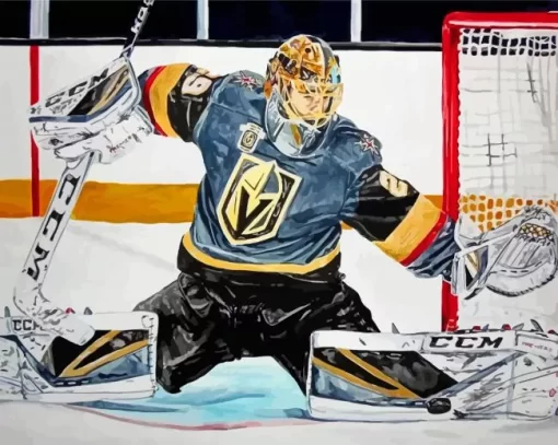 Ice Hockey Goaltender Paint By Numbers