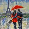 Romantic Walk In The Rain Paint By Numbers