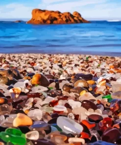 California Glass Beach Paint By Numbers