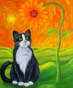 Cat Sunflower Paint By Numbers