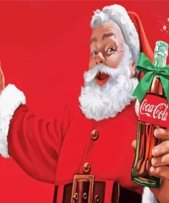 Christmas Coke Santa Paint By Numbers