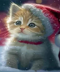 Christmas Cat Paint By Numbers