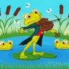 Frog Plays The Violin Paint By Numbers