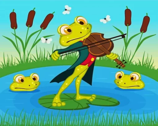 Frog Plays The Violin Paint By Numbers