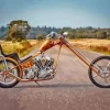 Golden Chopper Bike Paint By Numbers