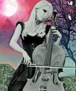 Gothic Woman Cello Paint By Numbers