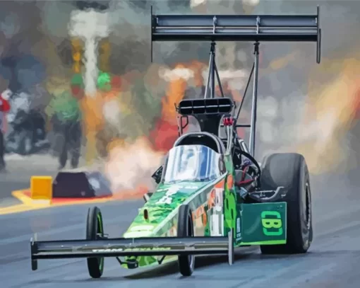 Green Top Fuel Paint By Numbers