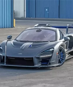 Grey Mclaren Senna Paint By Numbers