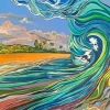 Hawaiian Wave Paint By Numbers