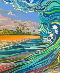 Hawaiian Wave Paint By Numbers