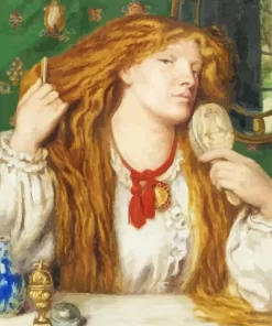 Woman Combing Her Hair Paint By Numbers