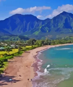 Hanalei Bay Beach Paint By Numbers