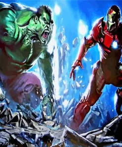 Hulk And Iron Man Heroes Paint By Numbers