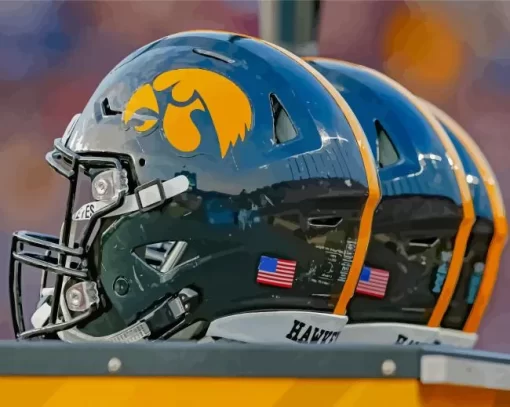 Iowa Hawkeyes Helmet Paint By Numbers