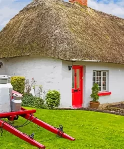 Irish Cottage Backyard Paint By Numbers